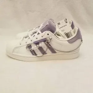 Wmns sz 5.5 ADIDAS ORIGINALS SUPERSTAR PURPLE PEARL CHAIN